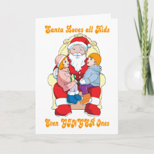 santalovesginger feiertagskarte