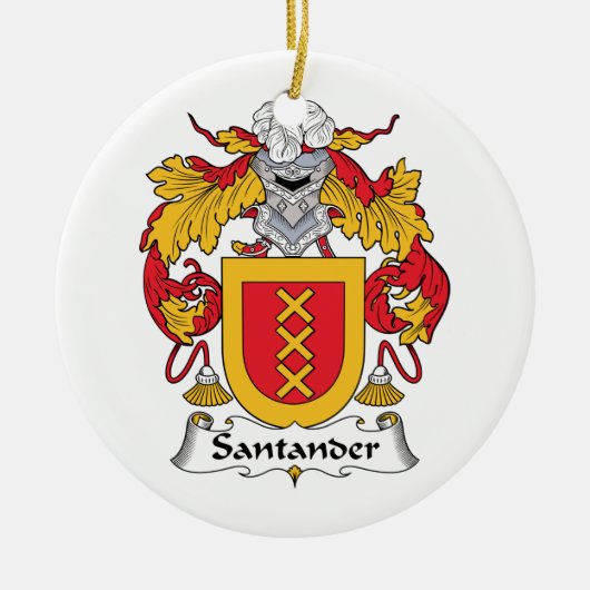 Santander-Familienwappen Keramikornament (Vorne)