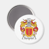 Santander Familienwappen Magnet (Vorderseite/Rückseite)