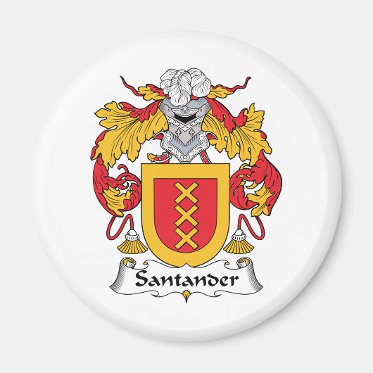 Santander Familienwappen Magnet (Vorne)
