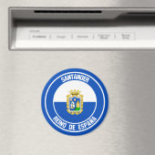 Santander Round Emblem Magnet (In Situ (Geschirrspüler))