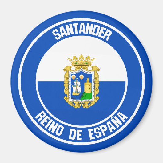 Santander Round Emblem Magnet (Vorne)