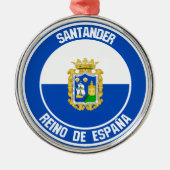 Santander Round Emblem Ornament Aus Metall (Vorne)