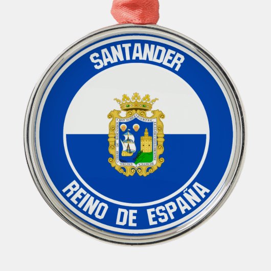 Santander Round Emblem Ornament Aus Metall (Vorne)