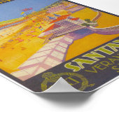 Santander Spain Vintage Travel Poster (Ecke)