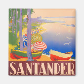 Santander Spanien Vintage Reise Magnet (Vorne)