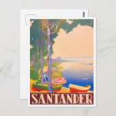 Santander Spanien Vintage Reise Postkarte (Vorne/Hinten)