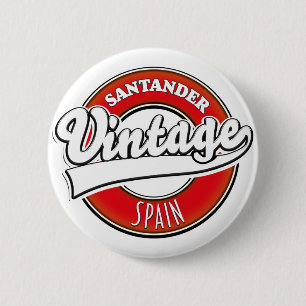 Santander Spanien Vintage-Style-Logo Button