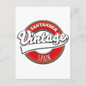 Santander Spanien Vintages Logo Postkarte (Vorderseite)