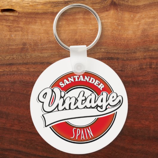 Santander Spanien Vintages Logo Schlüsselanhänger (Vorderseite)