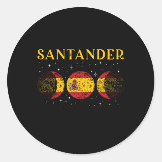 Santander Spanische Flagge Urlaub Spanien Runder Aufkleber