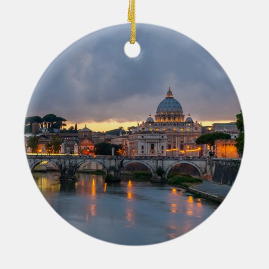 Sant'Angelo Brücke St- Peterbasilika Rom Italien Keramikornament (Hinten)