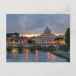 Sant'Angelo Brücke St- Peterbasilika Rom Italien Postkarte
