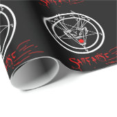 Santanist Pentagram-Weihnachtsentwurf Geschenkpapier (Rolleneckpunkt)