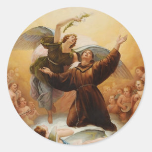 Sant'Antonio in Gloria durch Odorico Politi Runder Aufkleber