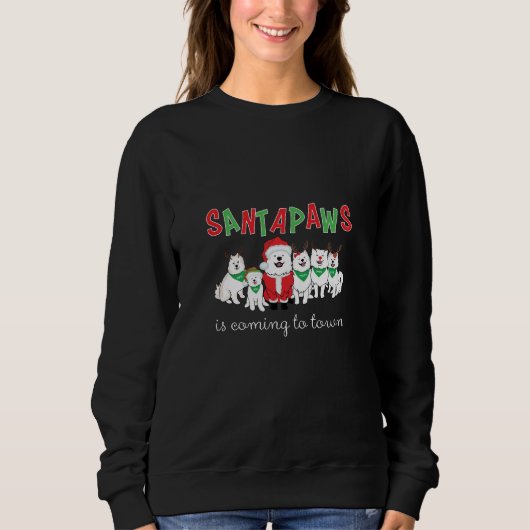 Santapaws is coming to town sweatshirt (Vorderseite)