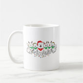 Santapaws mit Weihnachtsbeleuchtung Kaffeetasse (Links)