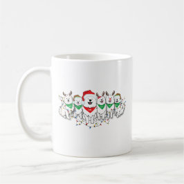 Santapaws mit Weihnachtsbeleuchtung Kaffeetasse