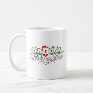 Santapaws mit Weihnachtsbeleuchtung Kaffeetasse