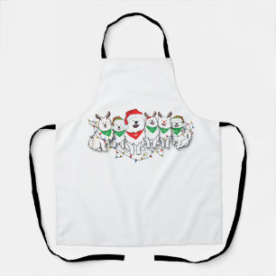 Santapaws mit Weihnachtsbeleuchtung Schürze