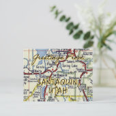 Santaquin Utah Vintag Postkarte (Stehend Vorderseite)