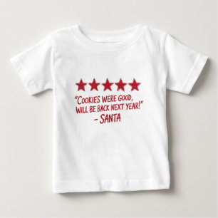Santa's 5-Sterne-Bewertung - Weihnachtsdesign Baby T-shirt
