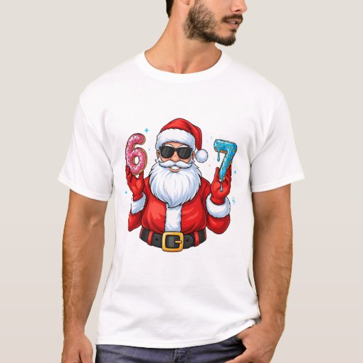 Santas 6 & 7 Donut-Party T-Shirt (Vorderseite)