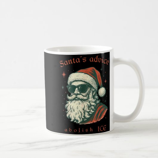 Santa's Advice Abolish Ice Christmas Immigration A Kaffeetasse (Rechts)