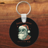 Santa's Advice Abolish Ice Christmas Immigration A Schlüsselanhänger (Vorderseite)