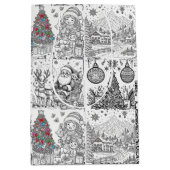 Santa's Artistic Playtime Gift Bag Mittlere Geschenktüte (Vorderseite)