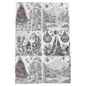 Santa's Artistic Playtime Gift Bag Mittlere Geschenktüte (Rückseite)