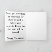 Santa's Aussie Überraschung Feiertagskarte (Innenseite)