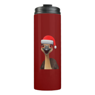 Santas Australischer Helfer - Süßer Weihnachts-Emu Thermosbecher