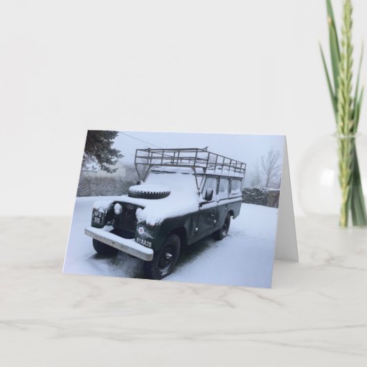 Santa's Back-up Sleigh Feiertagskarte (Vorderseite)