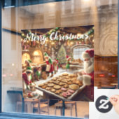 Santas Bake Shop Fensteraufkleber (Café-Fenster)