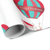 Santa's Balloon Ride Frohe Weihnachten Geschenkpapier (Rolleneckpunkt)