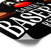 Santa's Baseball Reindeer Funny Xmas Matching Pjs  Poster (Ecke)