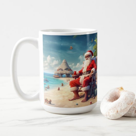 Santas Beach Getaway Kaffeetasse (Mit Donut)