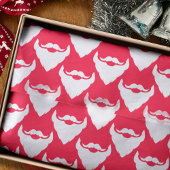 Santa's beards patterned red white Christmas Seidenpapier
