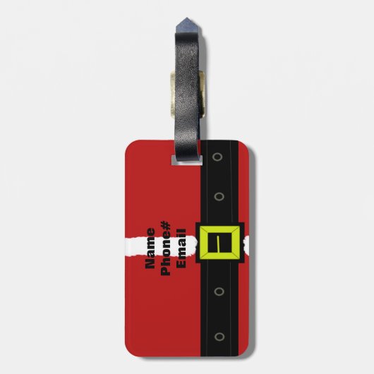 Santas Belt Buckle Gepäckanhänger (Rückseite vertikal)