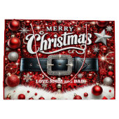 Santa's Belt Große Geschenktüte (Rückseite)