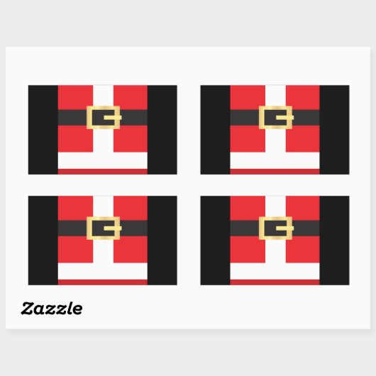 Santas Belt Rechteckiger Aufkleber (Blatt)