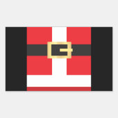 Santas Belt Rechteckiger Aufkleber (Vorderseite)