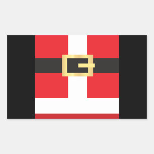 Santas Belt Rechteckiger Aufkleber