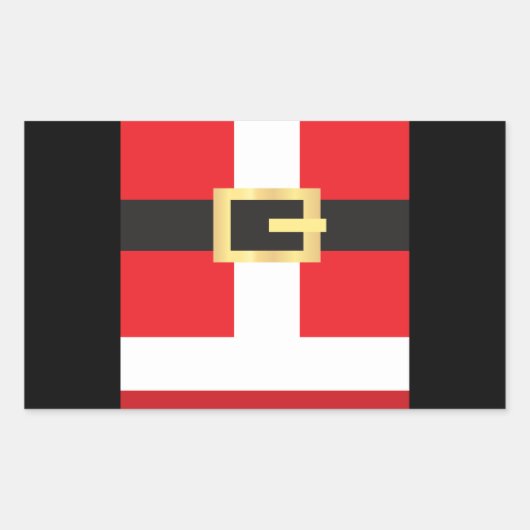 Santas Belt Rechteckiger Aufkleber (Vorderseite)