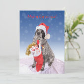 Santa's Best Helper Feiertagskarte (Stehend Vorderseite)