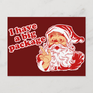 Santas Big Package Feiertagspostkarte