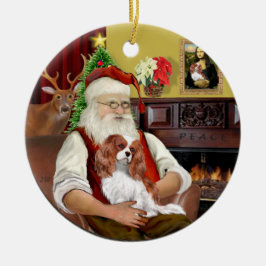 Santa's Blenheim Cavalier Keramikornament