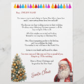 Santas Brief an Kinder Weihnachtslichter Baum (Vorderseite)