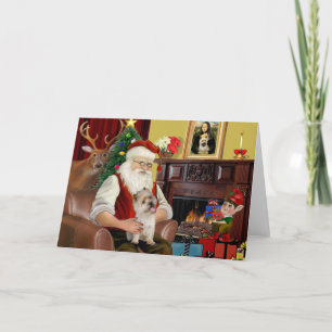 Santa's Cairn Terrier Feiertagskarte